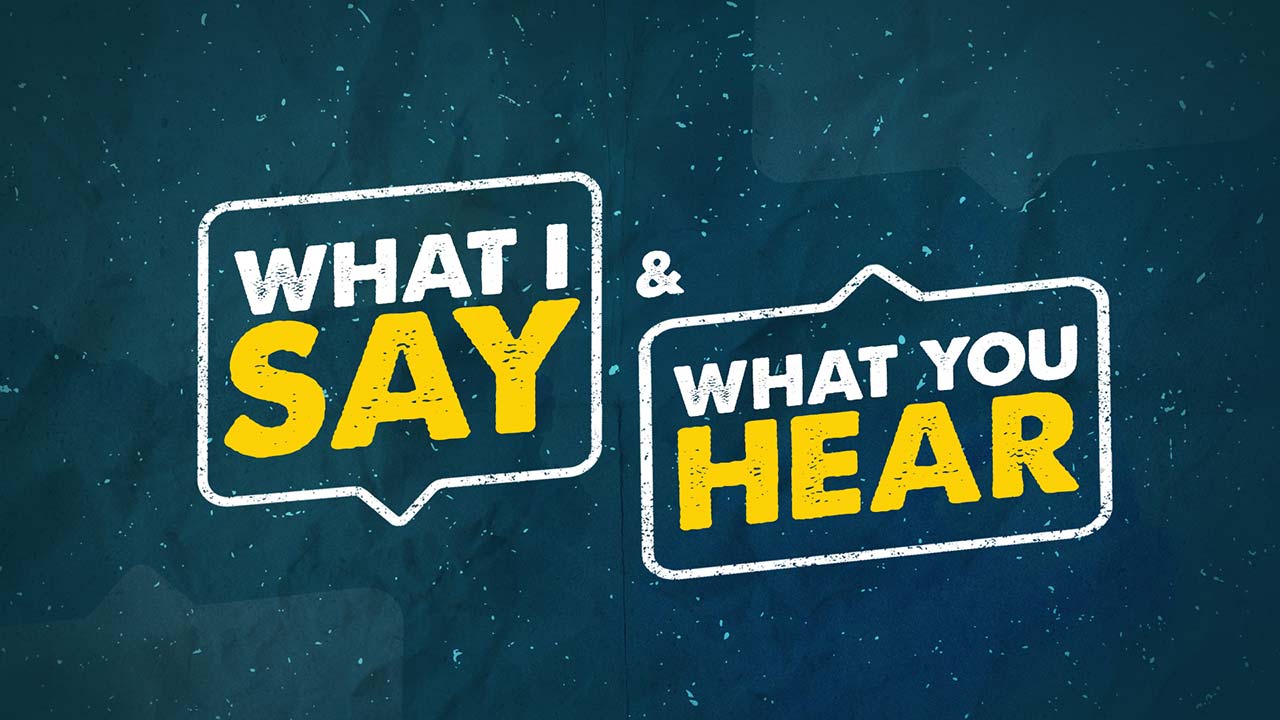 What I Say and What You Hear