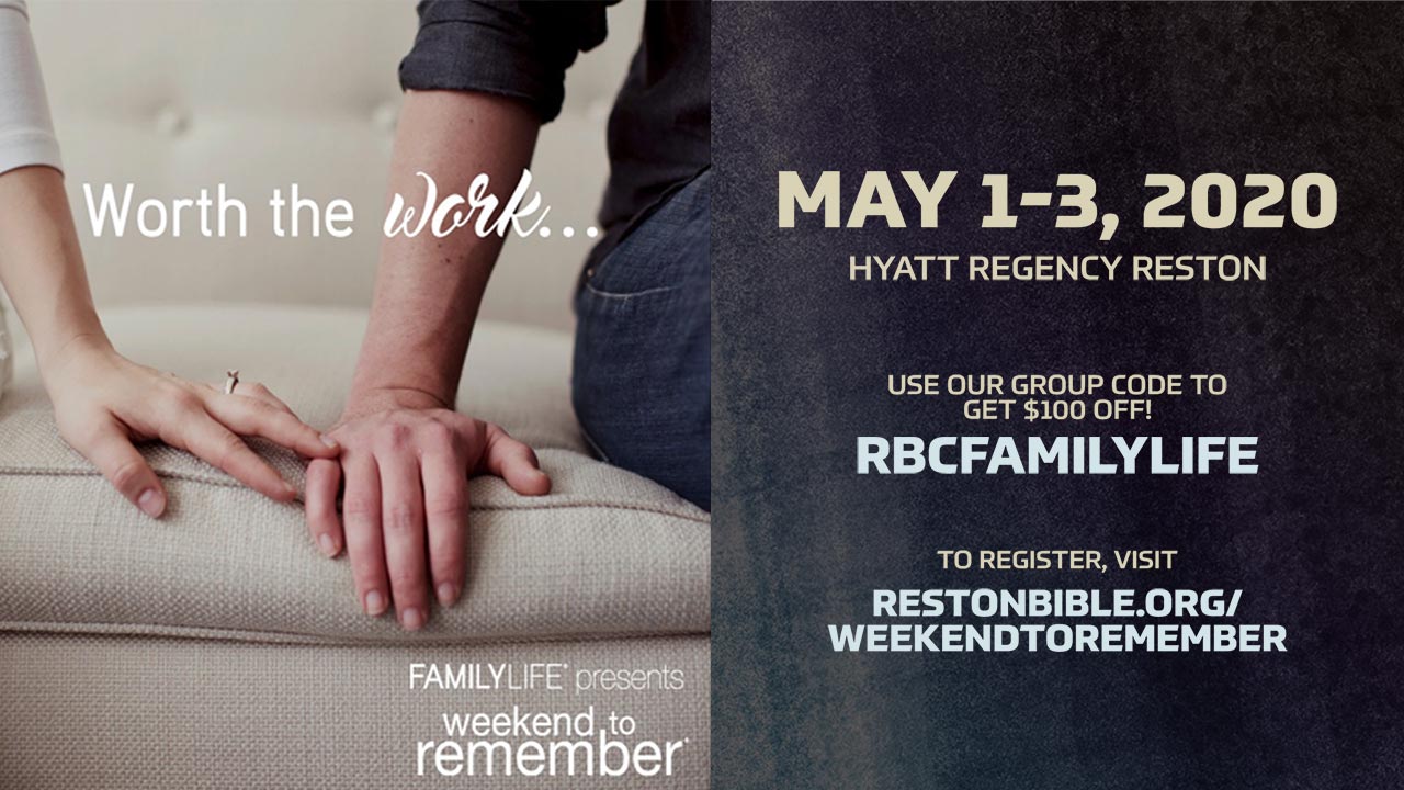 Canceled FamilyLife Weekend to Remember Reston Bible Church